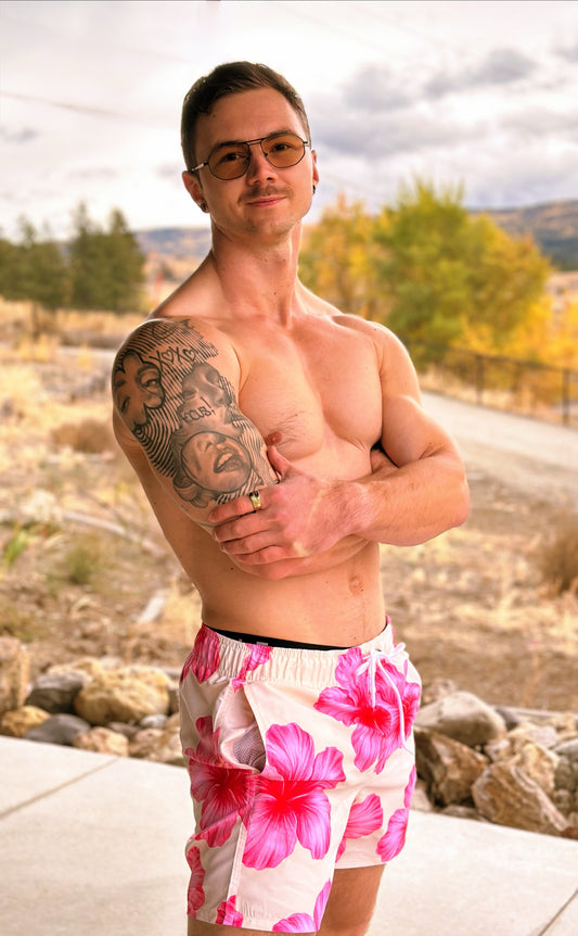 Hibisc-Kiss - Men’s trunks